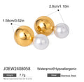 18K Gold-Plated Bow Cubic Zirconia Stainless Steel Necklace — additional design view — jewelry finish and design detail