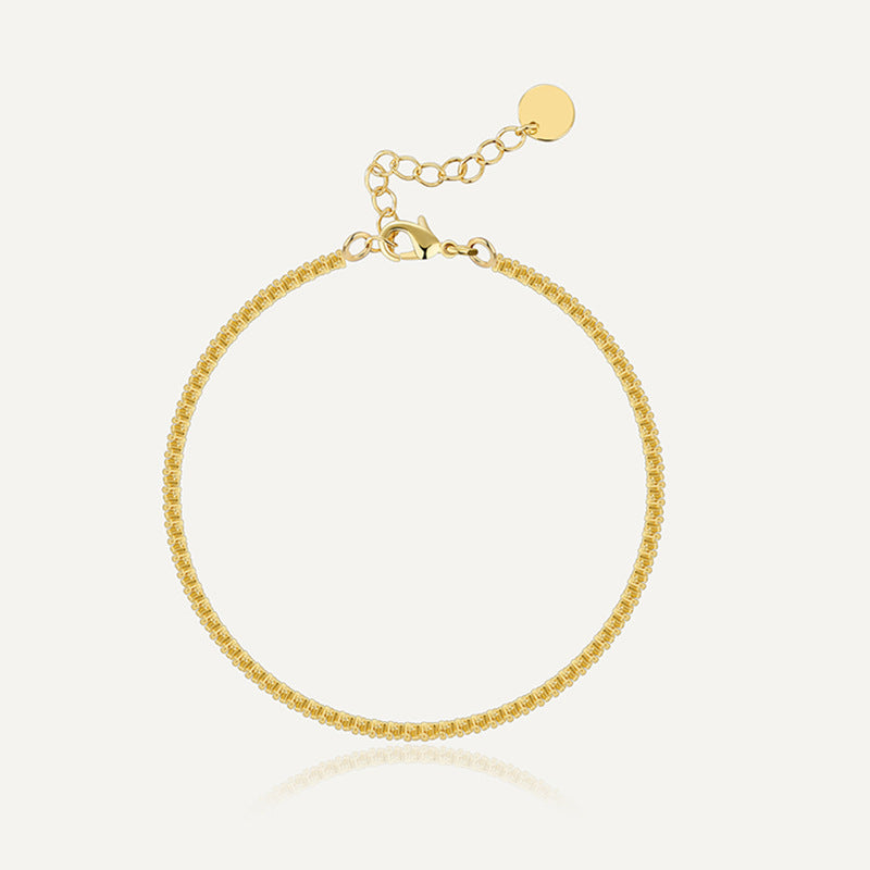 B0181 Fashion Design Bracelet for Women Brass Gold-Plated Hemp Rope Chain Simple