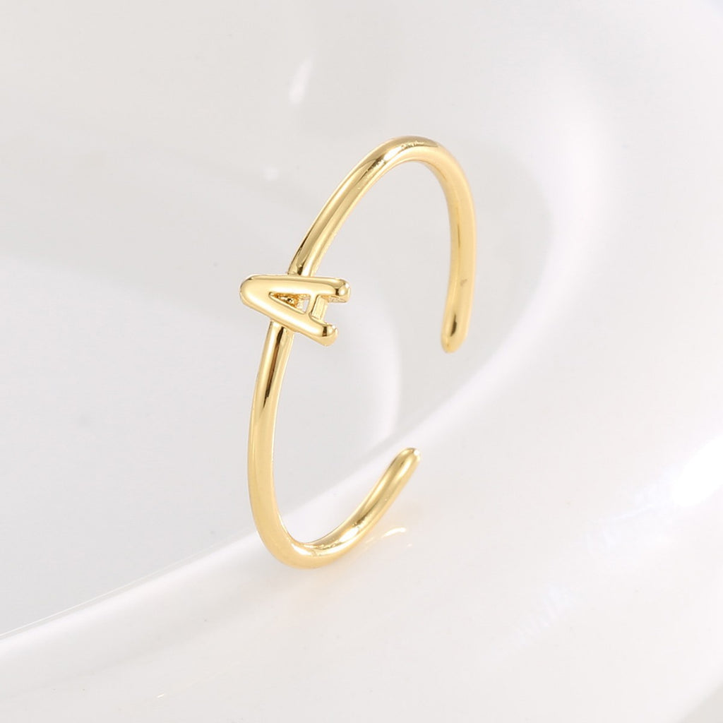 CYR0689 Letter Ring for Women Design Fashion Open Ring Tail Ring