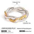 Stainless Steel Bracelet in Gold-Plated with Snake Detail — additional design view — jewelry finish and design detail
