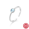 Cubic Zirconia Geometric 925 Sterling Silver Ring — band profile — alternate angle 2 — jewelry finish and design detail