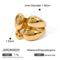Sculptural Statement Stainless Steel Ring in Gold-Plated — Modern Edit — jewelry construction