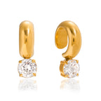 Zircon Earrings Ear Clips Non-Fading Ear Jewelry Stainless Steel Accessories for Women