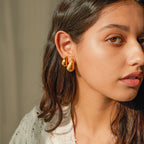 18K Gold Stainless Steel Small Water Drop Earrings New Trendy Elegant Earrings