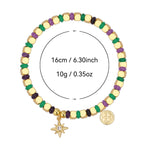 B0290 Vacation Zircon Eight-Pointed Star Beads Fashion Trend Chalcedony Beads