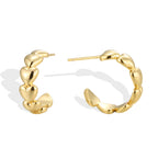 CYE0148 Minimalist Circle Heart Earrings Minimalist Chanel Stud Earrings