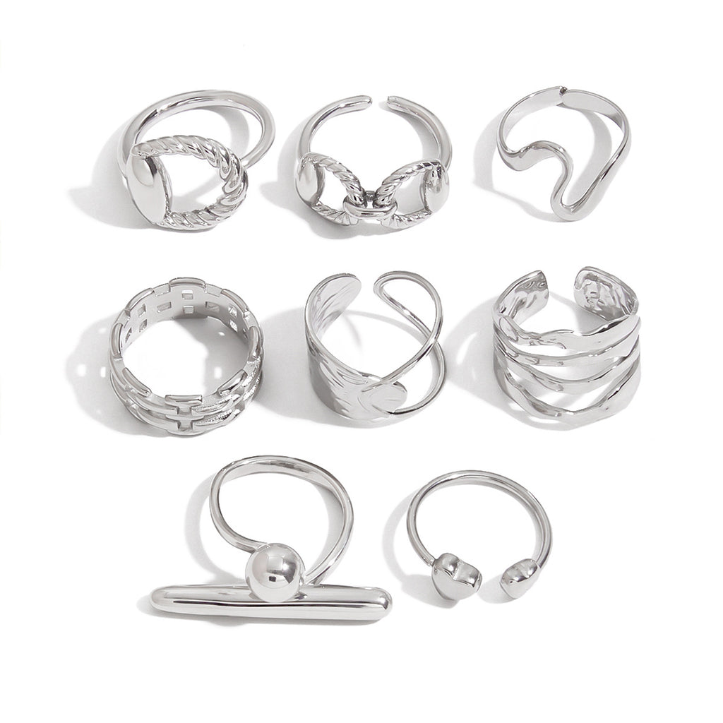Steel Color Ring Non-Fading Jewelry Stainless Steel Accessories rings