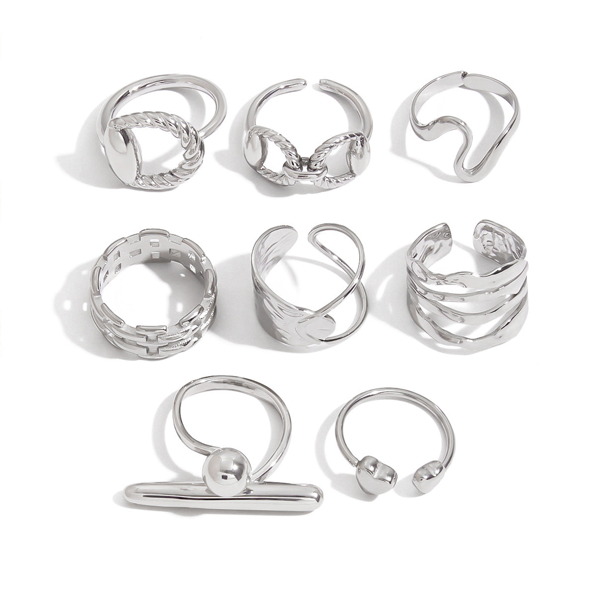 Steel Color Ring Non-Fading Jewelry Stainless Steel Accessories rings