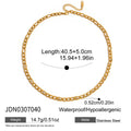 Cubic Zirconia Gold-Plated Stainless Steel Necklace — Boutique Edit — jewelry construction