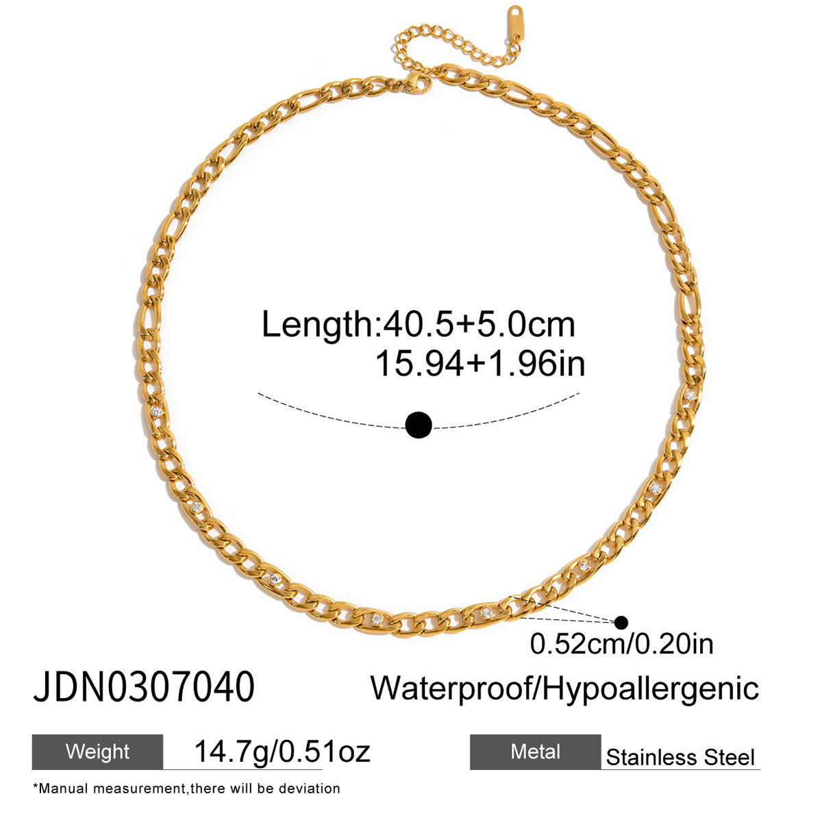 Zircon Necklace Accessories Women's Collarbone Chain Stainless Steel Jewelry Necklace