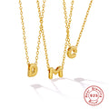 Sterling Silver 26 Letter Pendant Necklace Polished Collarbone Chain — product image 01