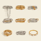 Stackable Pearl Rings Non-Fading Jewelry Stainless Steel