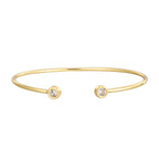CYB0221 Super Sparkling Zircon Open Bracelet for Women with Exquisite Design and Smooth Surface