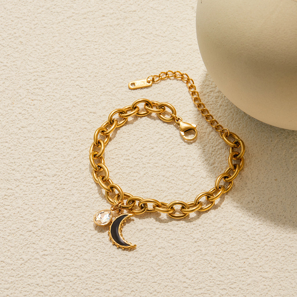 Stainless Steel Strap Zircon Bracelet Jewelry Non-Fading Accessories for Women