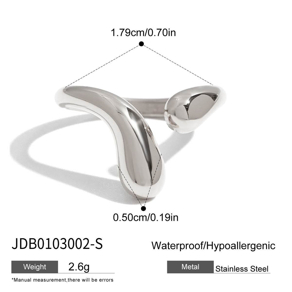 Water Drop Ring Non-Fading Jewelry rings Stainless Steel Jewelry