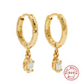 925 Sterling Silver Wrinkle Zircon Hoop Earrings — collection product image 06