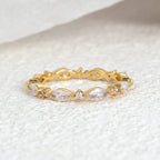 R0259 Hot Selling Fashion Geometric Horse Eye Zircon Ring for Women Direct from Manufacturer