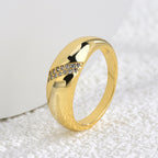 R0169 Trendy Glossy Baguette Ring for Women Fashionable and Unique Ring