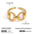 Gold-Tone Stainless Steel Ring — Easy-Layering Style with a refined design profile