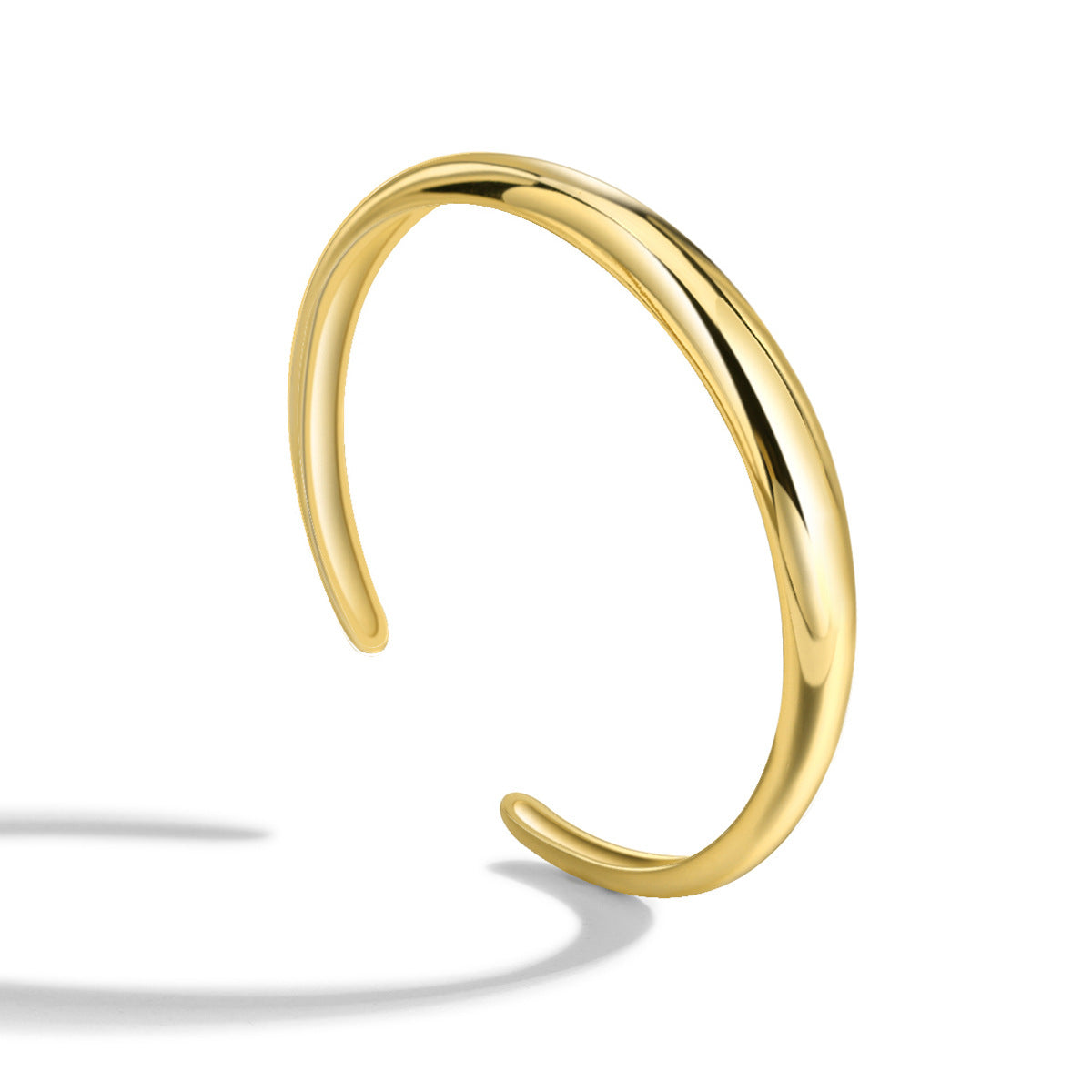 B0043 gold Glossy Open Bracelet for Women Heavy Metal Feel Fashion Jewelry