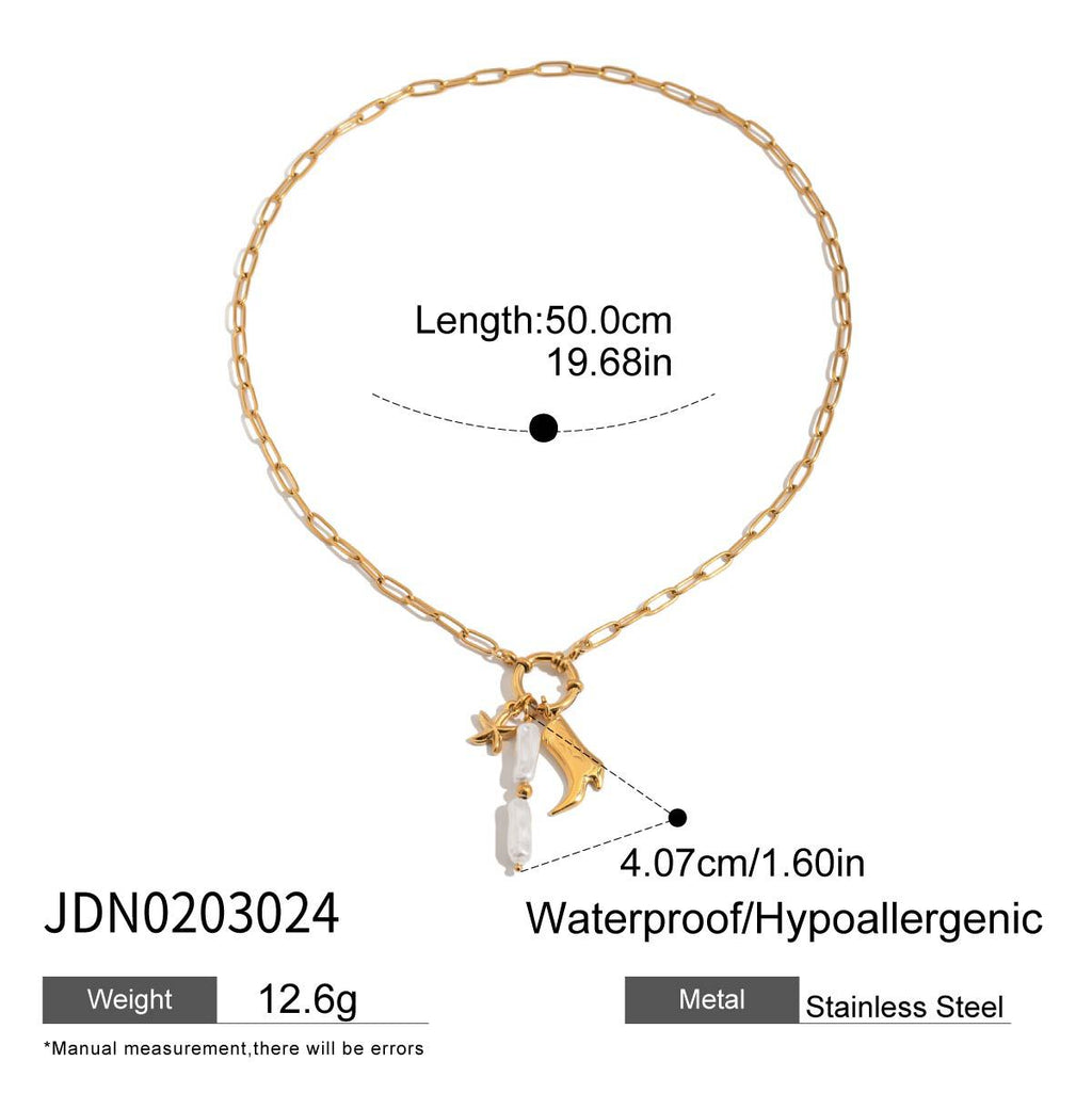 Multi-layer Stacked Necklace Collarbone Chain Stainless Steel Jewelry Non-fading