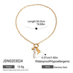 Multi-layer Stacked Necklace Collarbone Chain Stainless Steel Jewelry Non-fading