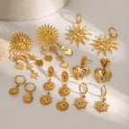 2H Stainless Steel Tassel Earrings Star Stud Earrings Jewelry Non-Fading