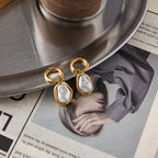 Stainless Steel Imitation Baroque Pearl Earrings Jewelry for Women Non-Fading Ear Clips