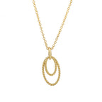 N0128 Hot Selling Jewelry Simple Trendy Double Loop Braided Pendant Collarbone Chain Vintage Necklace