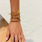 Zircon Starfish Bracelet Stainless Steel Jewelry for Women Non-Fading Jewelry