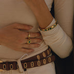 2H Malachite Ring Non-Fading Stainless Steel Jewelry for Women rings