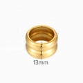 18K Gold-Plated Brass Layered Ring with gold-tone brass construction