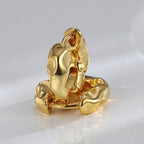 E0578 Exaggerated Design Concave-Convex Surface Gender-Neutral Earrings Wrinkled Irregular Texture Ear Buckle