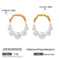 Enamel Stainless Steel Stud Earrings in Gold-Plated — Elevated Essential — close-up detail — jewelry finish and design detail