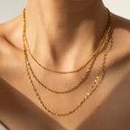 Three-layer Stacked Necklace Accessories for Women Collarbone Chain Stainless Steel Jewelry