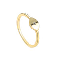 Gold-Plated Brass Evil Eye CZ Ring styled for independent jewelry boutiques