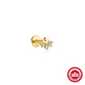 Round-Ball Zircon 925 Sterling Silver Cartilage Stud — wearable scale detail — jewelry finish and design detail