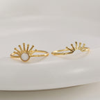 R0645 Bohemian Creative Design Sun Combination Ring for Women, Personalized Epoxy Detachable Set Ring