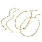 2025New Jewelry Necklace Bracelet18K Gold White/Colorful Daisy Chain Necklace Bracelet