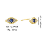 E0760 Design Devil's Eye Zircon Stud Earrings for Women Retro Earrings