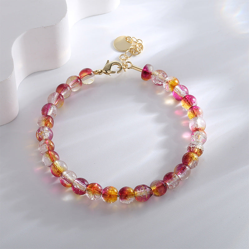 B0177 Korean Style Fashion Colorful Beaded Bracelet for Women Bohemian Summer Style Cute Bracelet