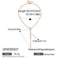 Gold-Tone Stainless Steel Cubic Zirconia Lariat Necklace with a lariat design profile