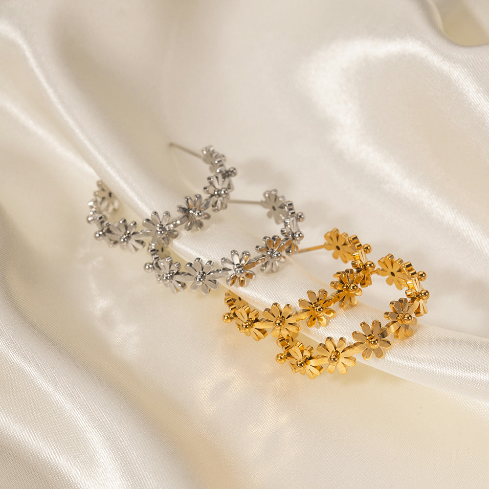 2H Versatile New Earrings Non-Fading18K Stainless Steel Earrings Jewelry