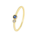 Gold-Plated Cubic Zirconia Stacking Ring — surface finish detail