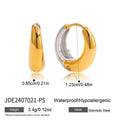Ear Cuff in Gold-Plated Stainless Steel Earrings — Elegant Profile — detail view