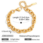 Classic Basic Chain Bracelet18k Non-Fading Stainless Steel Jewelry