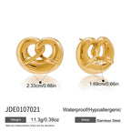 Heart-shaped Earrings Studs Non-fading Ear Jewelry Stainless Steel Accessories for Women