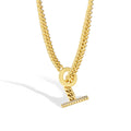 Gold-Plated Brass Cuban Link Necklace styled for independent jewelry boutiques