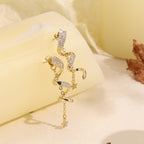 Spiral Curve Long Star Earrings for Women Minimalist Jewelry Earrings Ear Accessories Make Face Look Slim