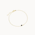 Birthstone Zircon 925 Sterling Silver Bracelet — surface finish close-up — alternate angle 2 — jewelry finish and design detail